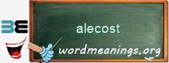 WordMeaning blackboard for alecost